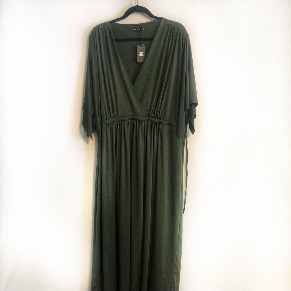 Plus Size Olive Green Maxi Dress